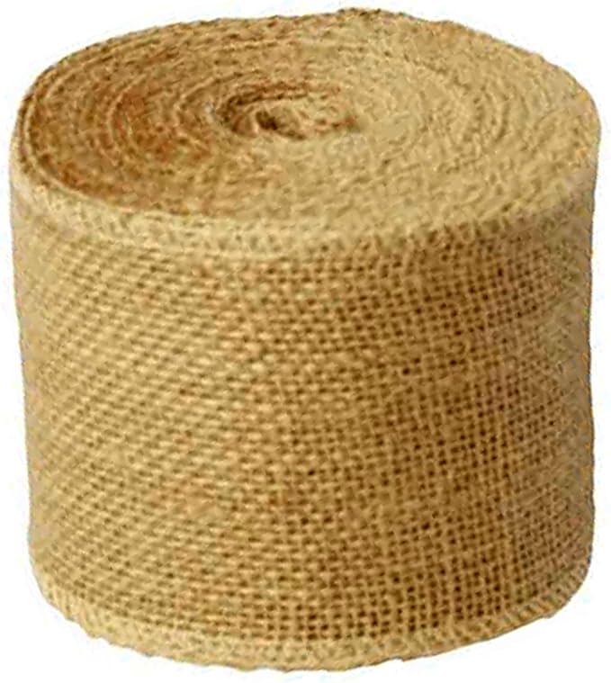 Burlap Ribbon 2 1/2" x 15 Yards Natural Jute 2.5 Inch 5yards 3 Rolls - Image 2
