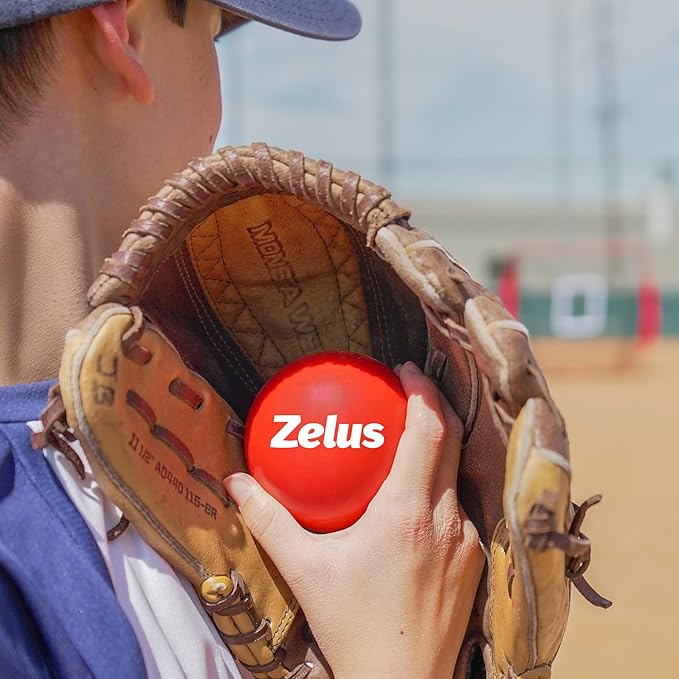 ZELUS Training Balls for Softball and Baseball Practice | 2.8-Inch 1 lb Weight Ball | Weighted Ball for Exercise | Baseball Accessory for Strength Hitting Batting Pitching Improvement