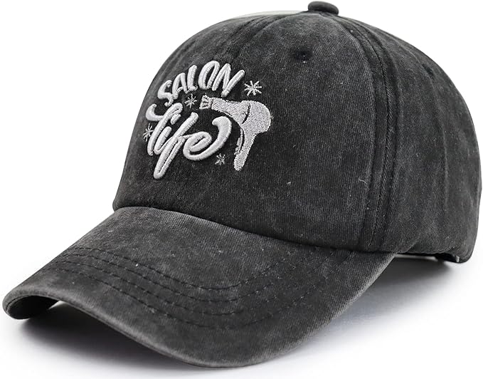 Hair Stylist Salon Life Gifts Hat for Women Men, Adjustable Embroidered Barber Hairstylist Accessories Baseball Cap