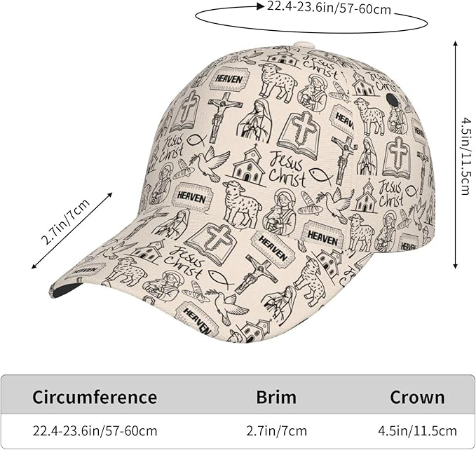 Jesus Baseball Cap Christian Trucker Hat Easter Hats Religion Snapback Cap Adjustable for Women Men