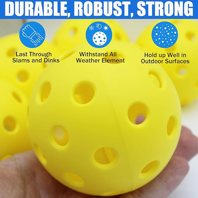Magicorange Pickleball Balls, 20 Pack USAPA Approved Outdoor Pickleballs - Image 3