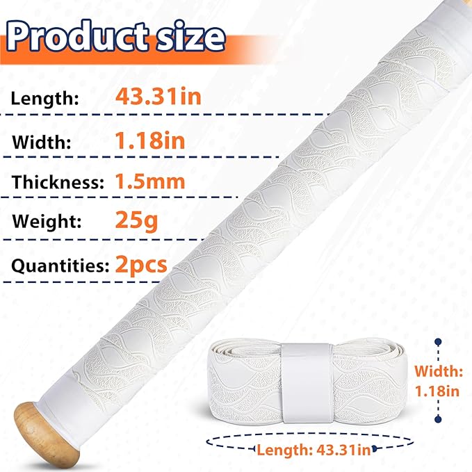 Baseball Bat Grip Tapes 1.5mm Precut and Full Adhesive Softball Grip Tape,Non-Slip Baseball Bat Wrap Tape Religious Cricket Batting Tape Replacement
