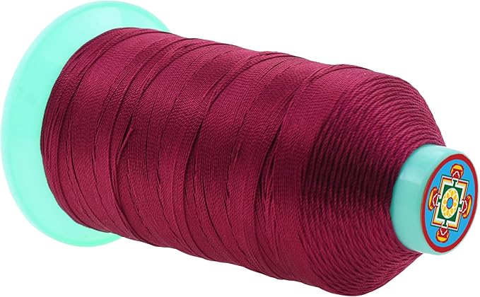 Mandala Crafts Bonded Nylon Thread Wine Heavy Duty Sewing Threads - Image 2