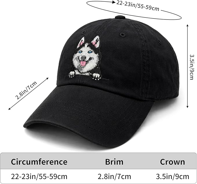 Pet Dog Lover Gifts,Embroidered Dog Baseball Hats for Men Women Dad Mom