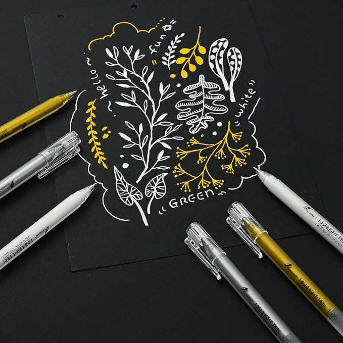 3 Colors Gel Pen Set – White, Bullet Journaling & Holiday Crafts – Opaque - Image 7
