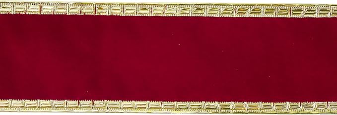 MEEDEE Burgundy Velvet 2.5 Inch Dark Red Christmas Ribbon 10 Yards Wired - Image 8