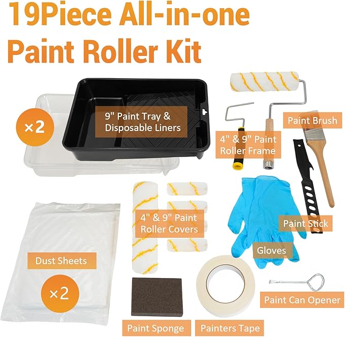 ETERNA Paint Roller Kit, 19 Pieces Paint Supplies - Image 2