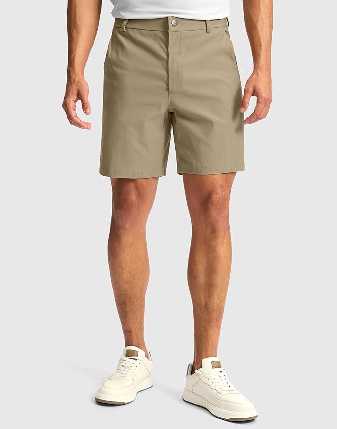 G Gradual Men's Golf Dress Shorts 5"/ 7"/ 9" Stretch Casual Work Flat Front Shorts for Men with 3 Pockets Quick Dry