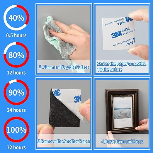 UPINS Double Sided Foam Tape, Strong Sticky Double Sided Foam Pads - Image 6