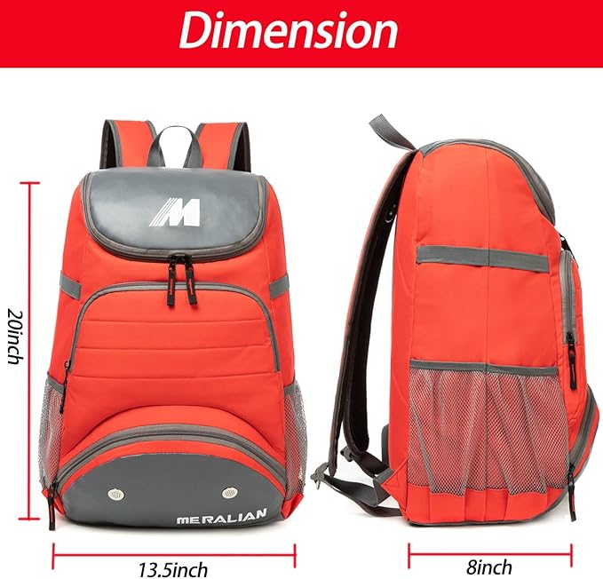 Baseball Bag - Lightweight Softball & T-Ball Backpack with Shoe Compartment for Equipment & Gear