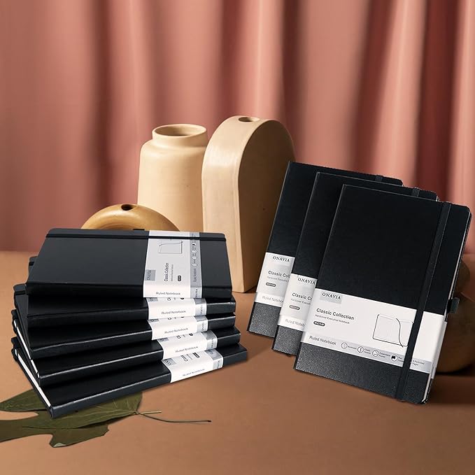 8 Pack Black Lined Journal Notebooks - Image 7