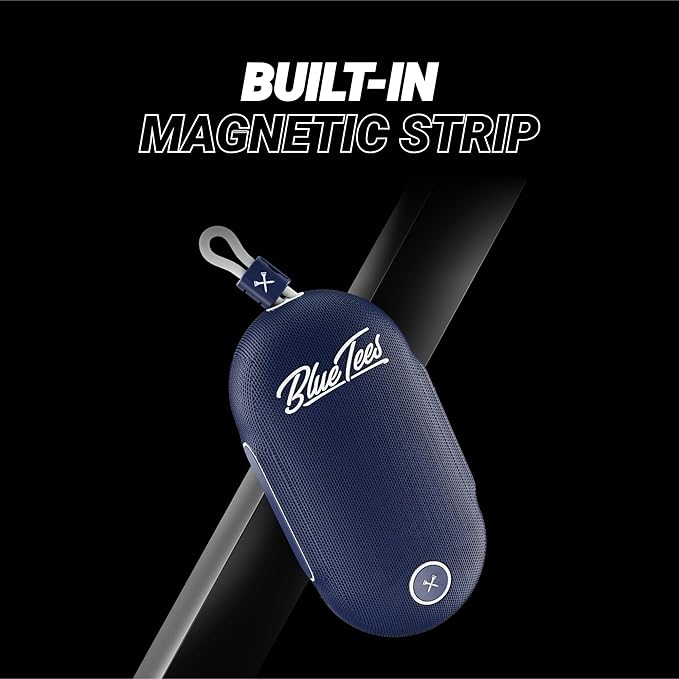 Blue Tees Golf Player Go - Golf GPS Speaker, Powered by AI, Compact GPS Speaker, Auto Course Recognition, Bluetooth Audio, 40,000+ Courses, IPX7 Waterproof, 16+ hr Battery, Built-in Magnetic Strip