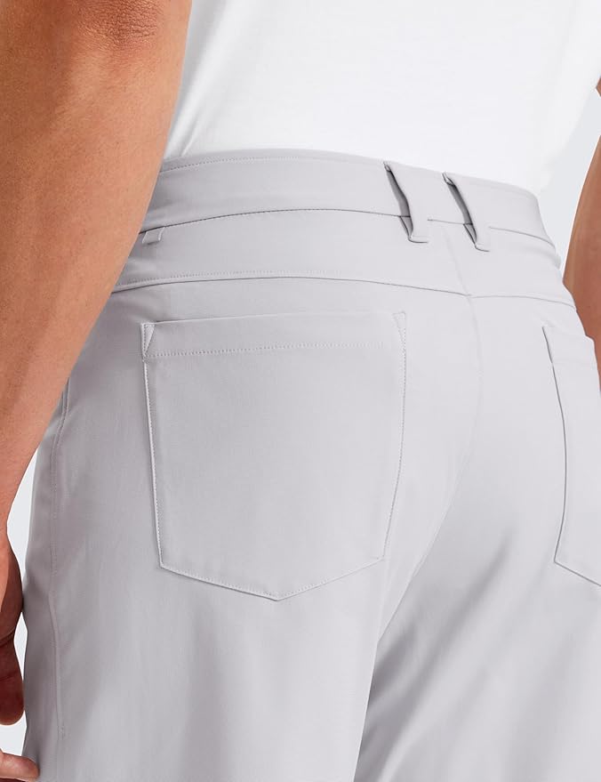 CRZ YOGA All Day Comfy 5-Pocket Golf Pants for Men - 28"/30"/32"/34" Quick Dry Lightweight Casual Work Stretch Trousers