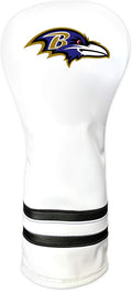 Team Golf NFL Pittsburgh Steelers White Vintage Fairway Head Cover White Vintage Fairway Golf Club Headcover, Form Fitting Design, Retro Design