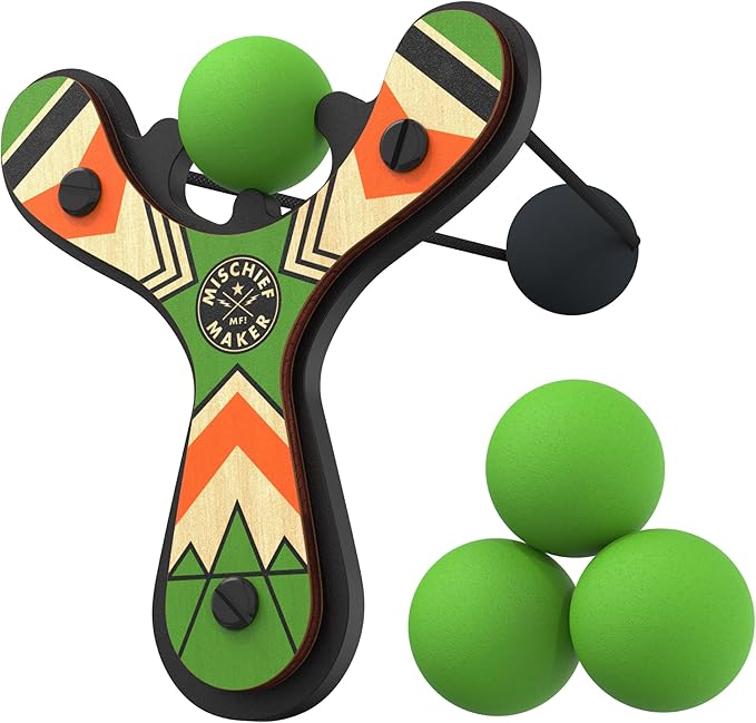 Mighty Fun! - Mischief Maker® Wooden Slingshot - Classic Series - Real Wood by MightyFun