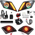 Deluxe RGB LED Headlight and Tail Light Kit with Turn Signal for Yamaha Drive 2 2017-UP Gas & Electric | 12V Golf Cart Headlight Street Legal Light Kit with Music Sync RGB Headlights