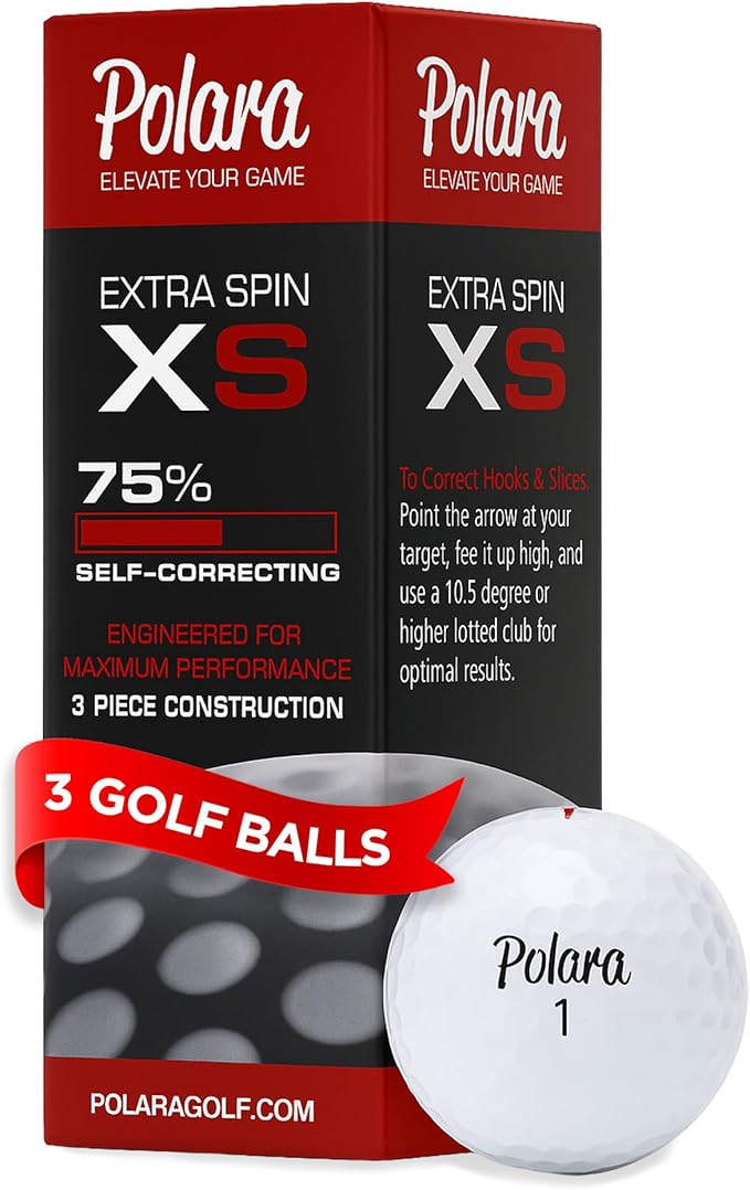 Polara Self-Correcting Golf Balls – High-Performance Golf Balls with Soft Feel, Anti-Slice & Hook Correction, Exceeds USGA Limits, Dimple Design for Maximum Distance, Golf Accessories for Men & Women