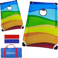 Portable Cornhole Set with 2 Collapsible Cornhole Boards, 8 Cornhole Bean Bags by BASYNOL
