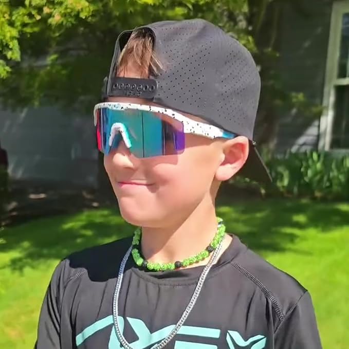 Eazyrun Youth Kids Polarized Sports Sunglasses for Age 8-12 Softball Baseball Cycling Glasses UV Protection for Girl Boy
