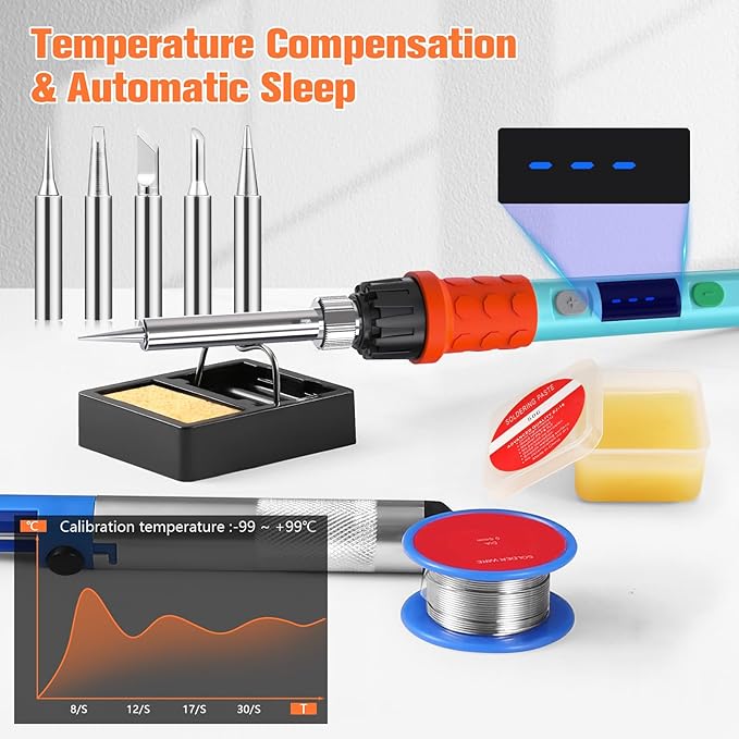 Soldering Iron Kit, 90W LED Digital Soldering Gun kit - Image 3