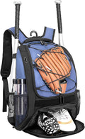 DAFISKY Baseball Bag Softball Backpack - Youth Adult T Ball Bat Equipment Bag with Bat Helmet Holders, Shoe Compartment