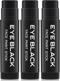 CCbeauty 3 Pack Black Eye Black Stick for Multi Sports, Anti-Glare Eyeblack for Baseball Football Softball Lacrosse Game, Water-Proof Eye Black Grease Paint for Athletes & Fans