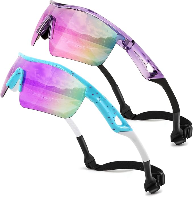 FEISEDY Kids Teens Baseball Polarized Sunglasses Sports TR90 Frame Boys Girls Cycling B2454