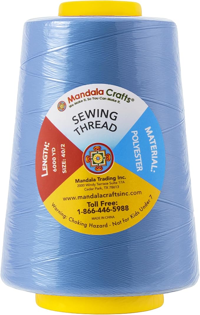 Mandala Crafts 4 Pack of Serger Threads Cones Spools - Image 4