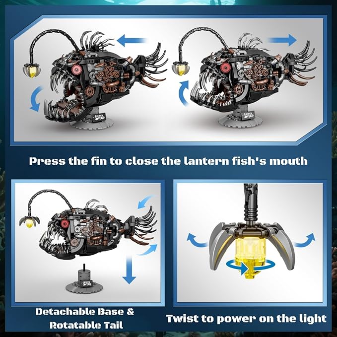 Mechanical Angler Fish Building Block Set - Image 4