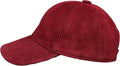 Suede Leather Baseball Cap – Unstructured 6 Panel Adjustable Strapback Hat for Men & Women