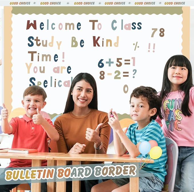 221 Pcs Classroom Bulletin Board Letters Colorful Alphabet Cutouts Number and - Image 5