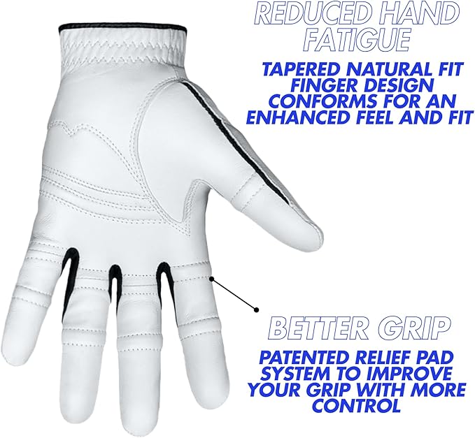 Bionic Men's StableGrip 2.0 Golf Glove Made from Premium Cabretta Leather