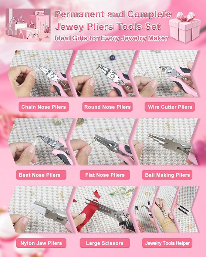 Toolour Jewelry Pliers Set Jeweler Making Tools - Image 3
