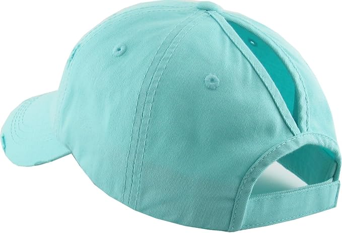 Classic Plain Ponytail Messy High Bun Headwear Adjustable Cotton Trucker Mesh Glitter Hat Baseball Cap