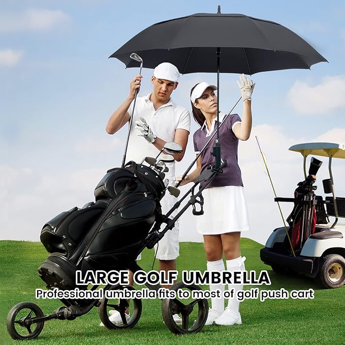 ZOMAKE Golf Umbrella Windproof, Extra Large Oversized Heavy Duty Double Canopy for Rain, Sports Games & Push Cart(51/54/62/68/72Inch)