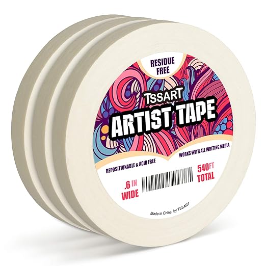 3 Pack White Artist Tape by TSSART