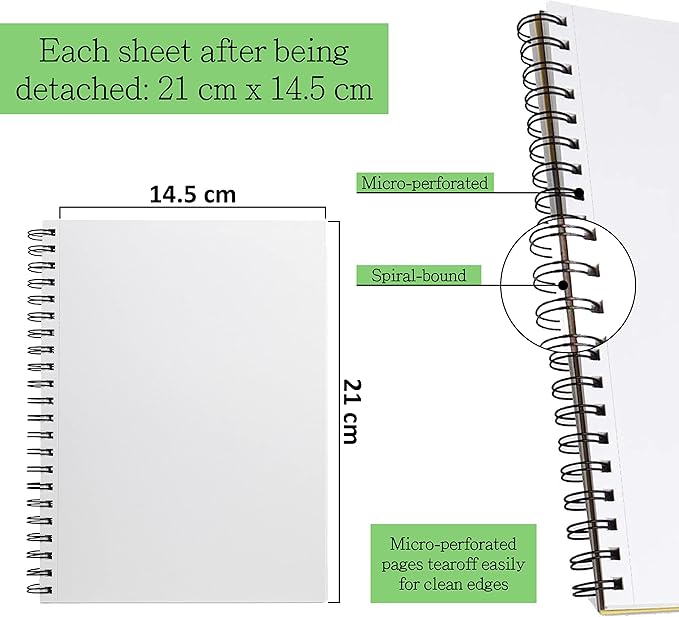 Elan A5 Mixed Media Journal, 30 Sheets Italian Paper 110 lb/250 GSM, Acid-Free - Image 3
