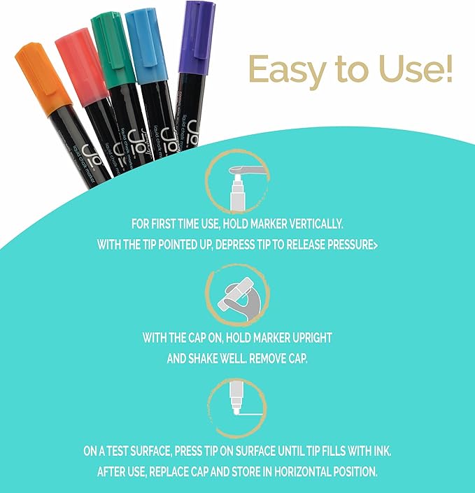 JumpOff Jo – Liquid Chalk Markers – Reversible Chisel and Round Tip – Multi - Image 8
