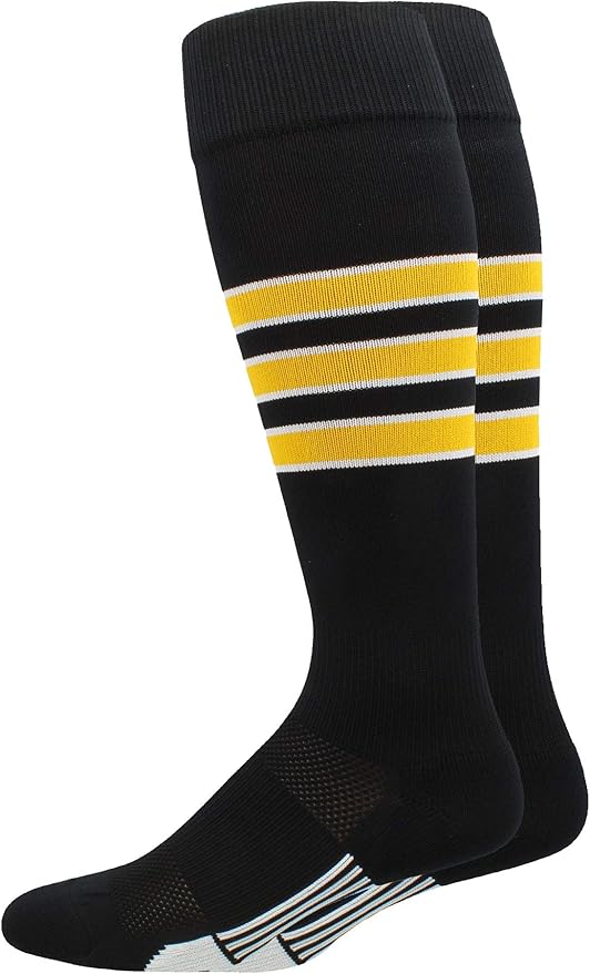 MadSportsStuff Softball Socks Baseball Socks | White & Team Colors | USA Made | Sizes for Girls, Youth Boys, Men & Women