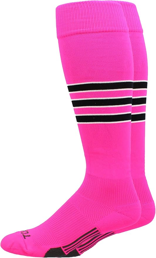 MadSportsStuff Softball Socks Baseball Socks | White & Team Colors | USA Made | Sizes for Girls, Youth Boys, Men & Women