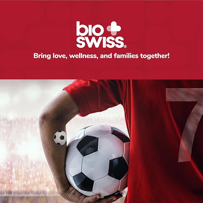 BioSwiss Bandages, Soccer Ball Shaped Self Adhesive Bandage Set, Latex Free, Sterile Wound Care, 24 Count