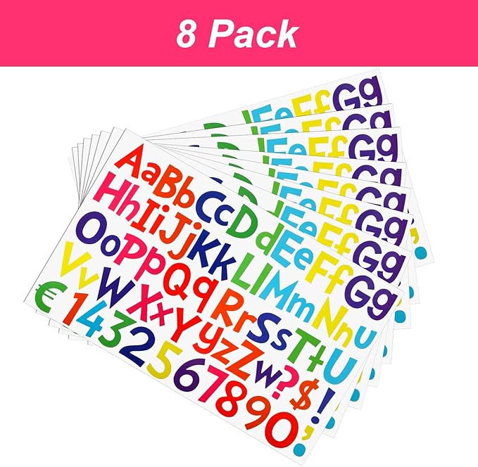 TaoBary 544 Pcs 2 Inch 16 Sheets Large Letter Stickers, Upper and Lower Case - Image 3