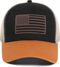 American Flag Trucker Hat - Snapback Hats for Men Women Baseball Cap - Breathable Mesh & Adjustable Fit for Casual Wear