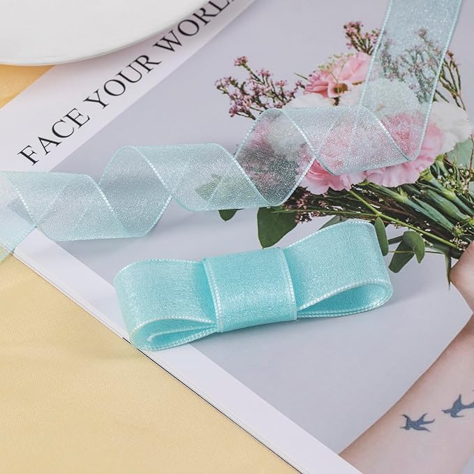 1 Inch Wide Sheer Chiffon Ribbon - Image 3