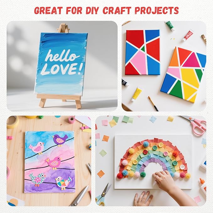 Simetufy 36Pack 9x12 Inch Canvas Boards - Image 5