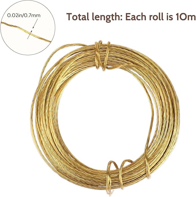 33 Feet Picture Hanging Wire Picture Frame Brass Wire - Image 2