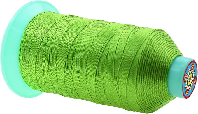 Mandala Crafts Bonded Nylon Thread Apple Green Heavy Duty Sewing Threads - Image 2
