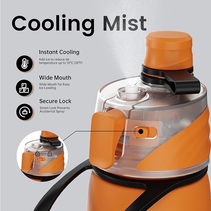 Basketball Water Bottle - 20oz Insulated Misting Water Bottles Stainless Steel 3D Textured - Basketball Accessories Gift for Kids