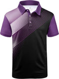 ZITY Mens Golf Shirt Short Sleeve Sport Moisture Wicking Performance Print Golf Polo Shirts for Men Collared Casual T-Shirt