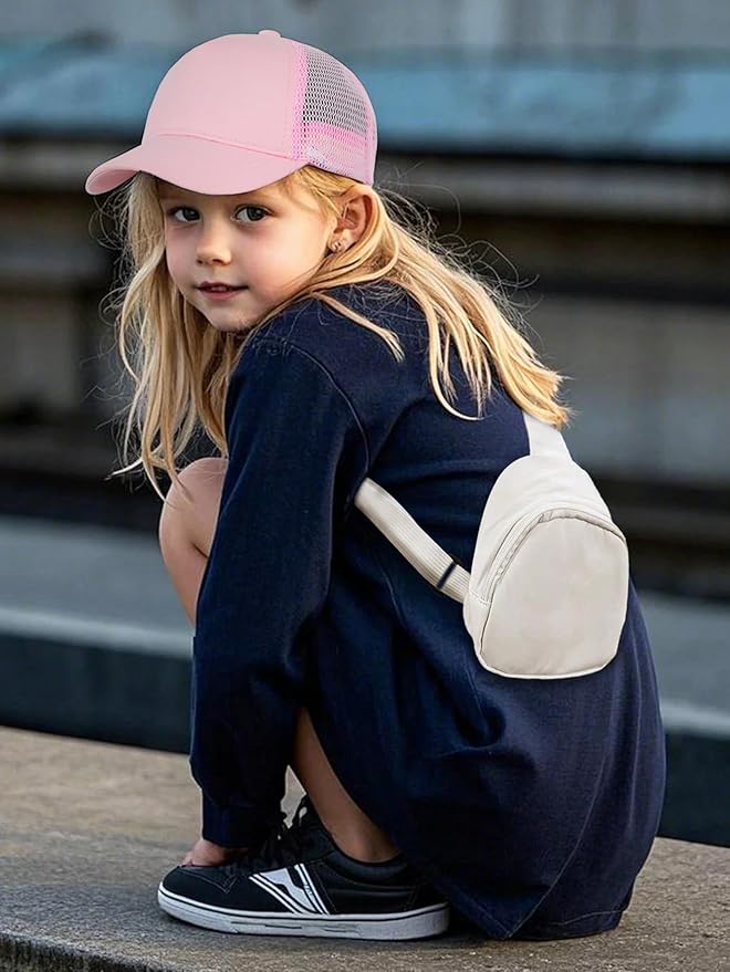 Edoneery Baseball Cap for Kids-Adjustable Washed Cotton Golf Toddler Hat for Boys & Girls